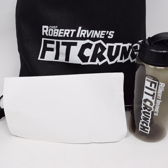 Robert Irvine Fit Crunch Cinch Sack Backpack Sports Shake Bottle Mixing Ball New - Picture 9 of 13